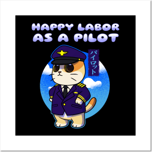 Happy Labor Day As A Pilot Cute Funny Gift Posters and Art